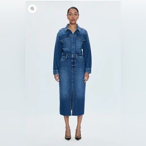 SOLD OUT Pistola Amira denim midi dress size medium NWT